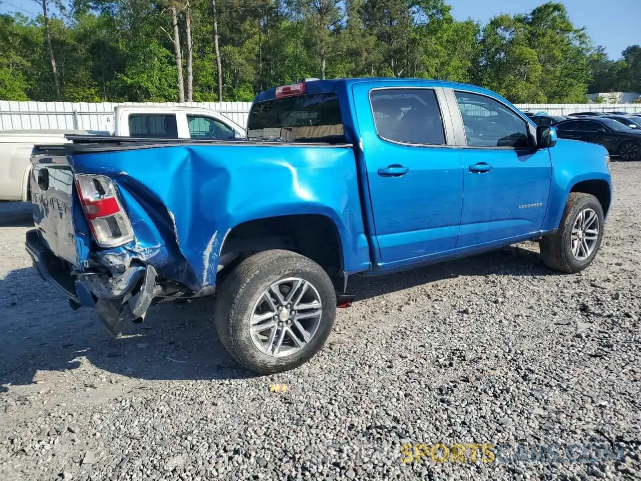 3 fotografías del automóvil dañado 1GCGSBEN9N1108434 CHEVROLET COLORADO 2022