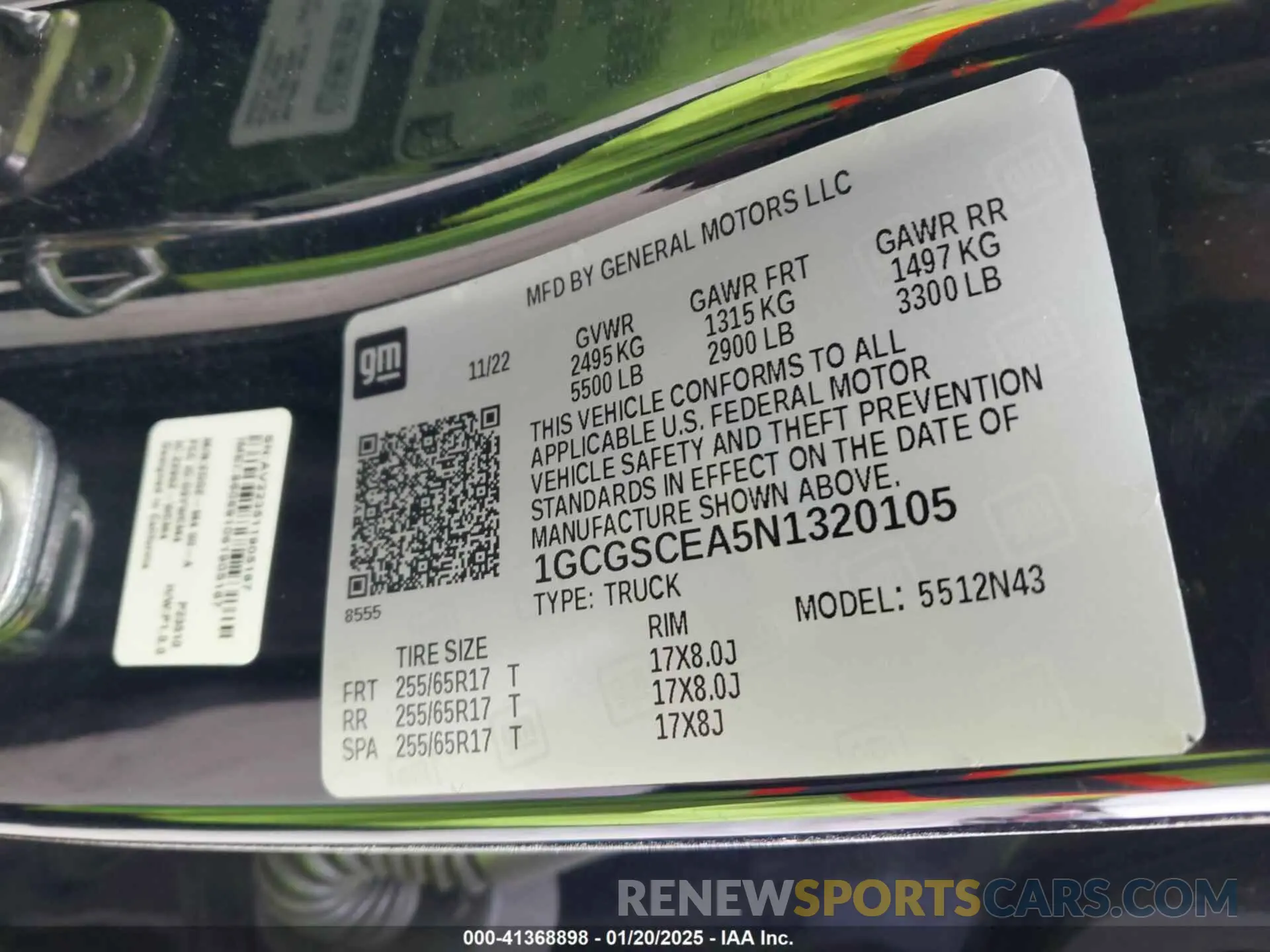 9 fotografías del automóvil dañado 1GCGSCEA5N1320105 CHEVROLET COLORADO 2022