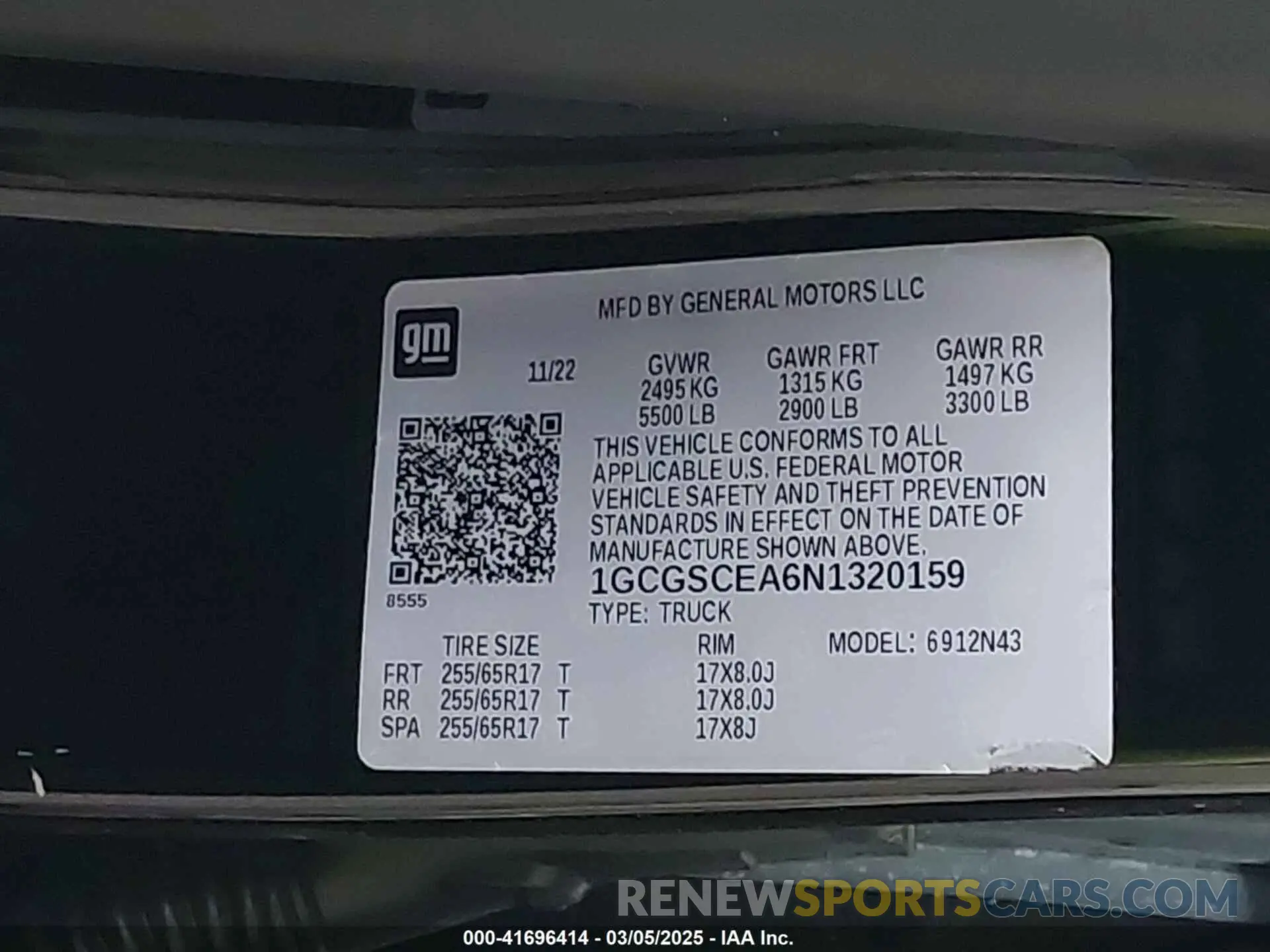 9 fotografías del automóvil dañado 1GCGSCEA6N1320159 CHEVROLET COLORADO 2022