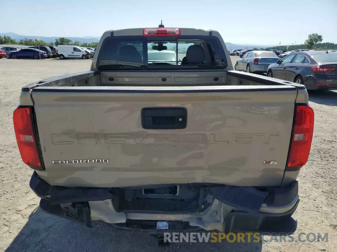 6 fotografías del automóvil dañado 1GCGSDEN7N1185041 CHEVROLET COLORADO 2022