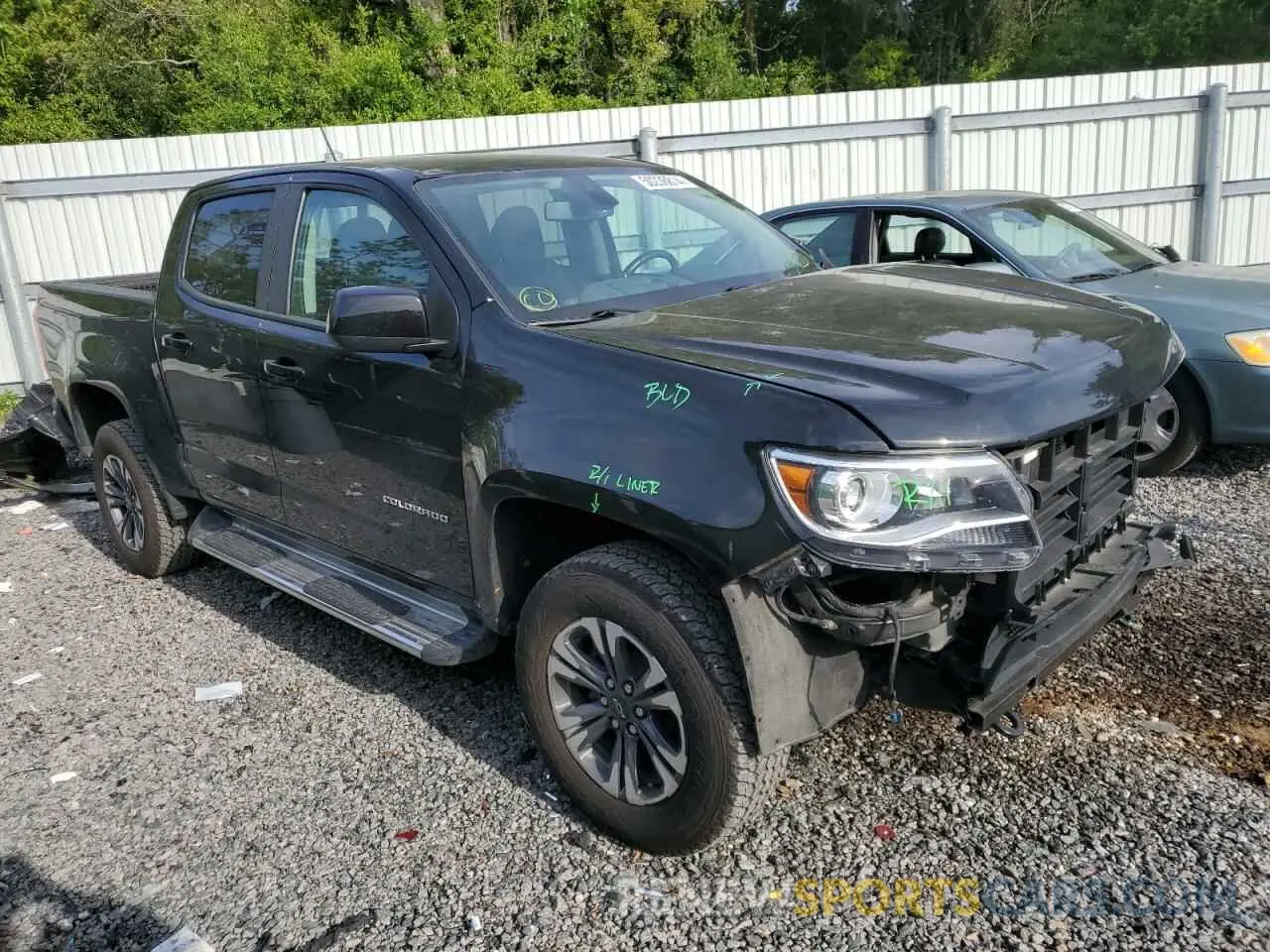 4 fotografías del automóvil dañado 1GCGSDEN7N1185718 CHEVROLET COLORADO 2022