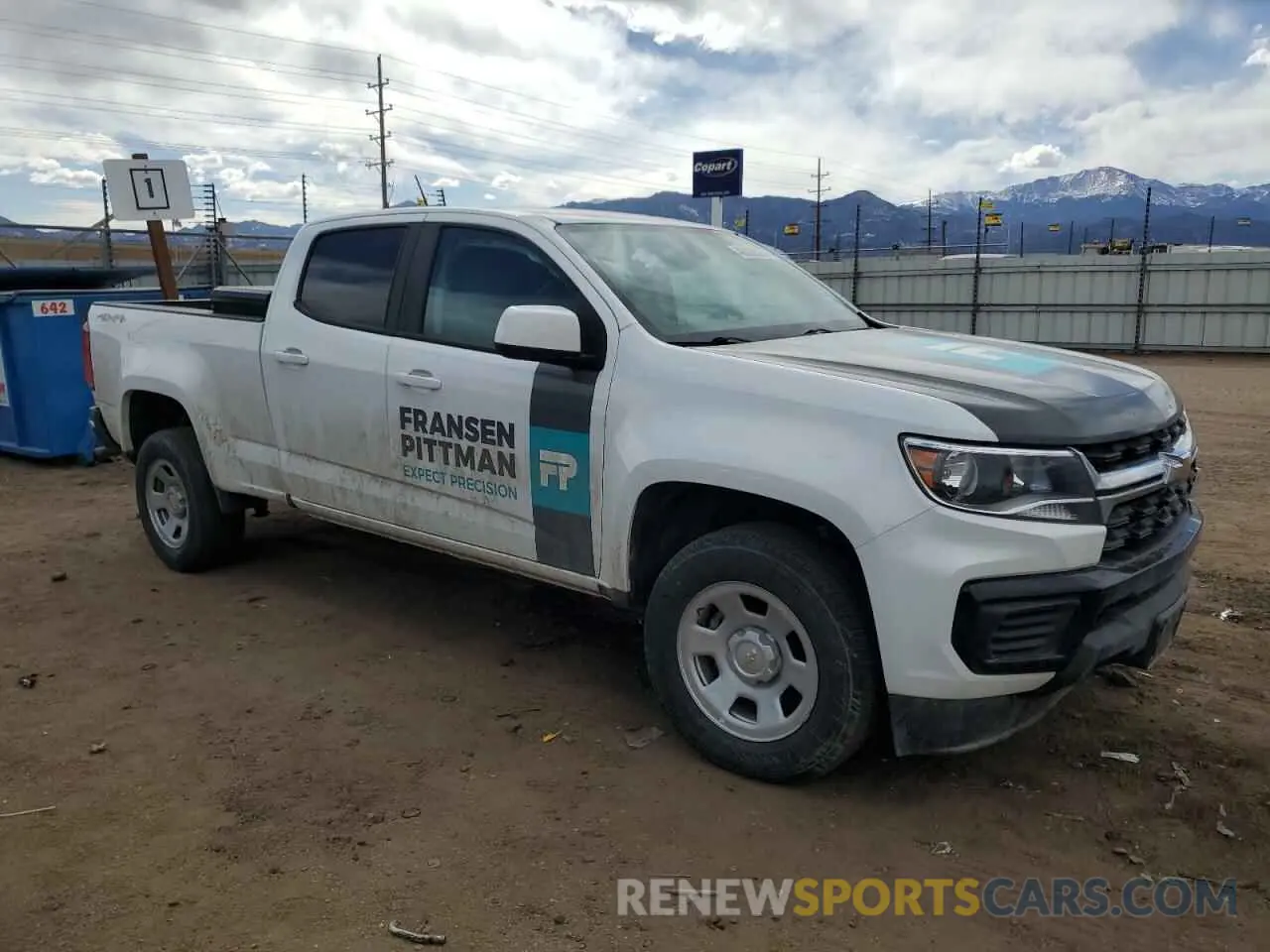 4 fotografías del automóvil dañado 1GCGTBEN0N1120839 CHEVROLET COLORADO 2022