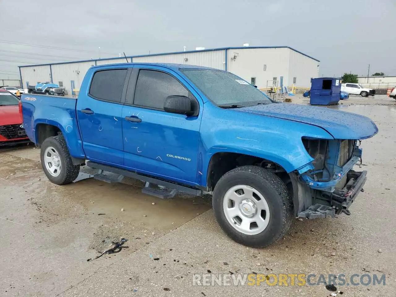 4 fotografías del automóvil dañado 1GCGTBEN1N1104312 CHEVROLET COLORADO 2022