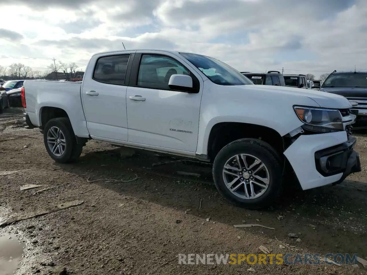 4 fotografías del automóvil dañado 1GCGTCEN5N1244627 CHEVROLET COLORADO 2022