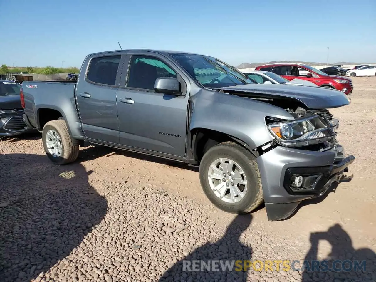 4 fotografías del automóvil dañado 1GCGTCEN8N1271286 CHEVROLET COLORADO 2022