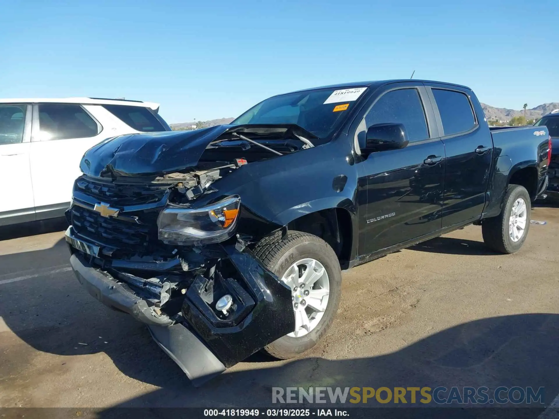 2 fotografías del automóvil dañado 1GCGTCEN9N1237468 CHEVROLET COLORADO 2022