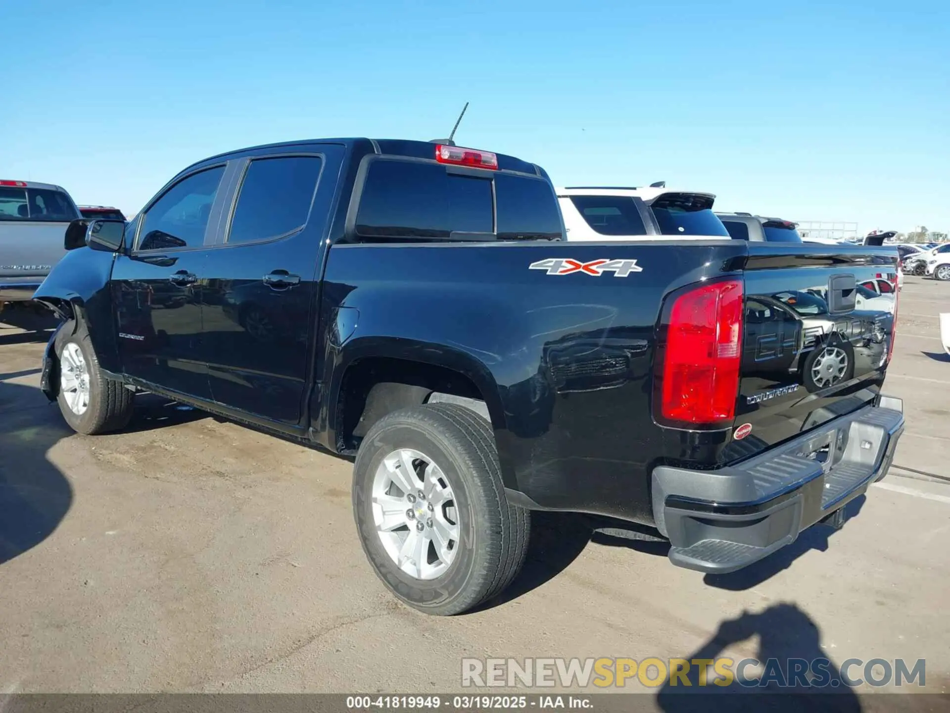 3 fotografías del automóvil dañado 1GCGTCEN9N1237468 CHEVROLET COLORADO 2022