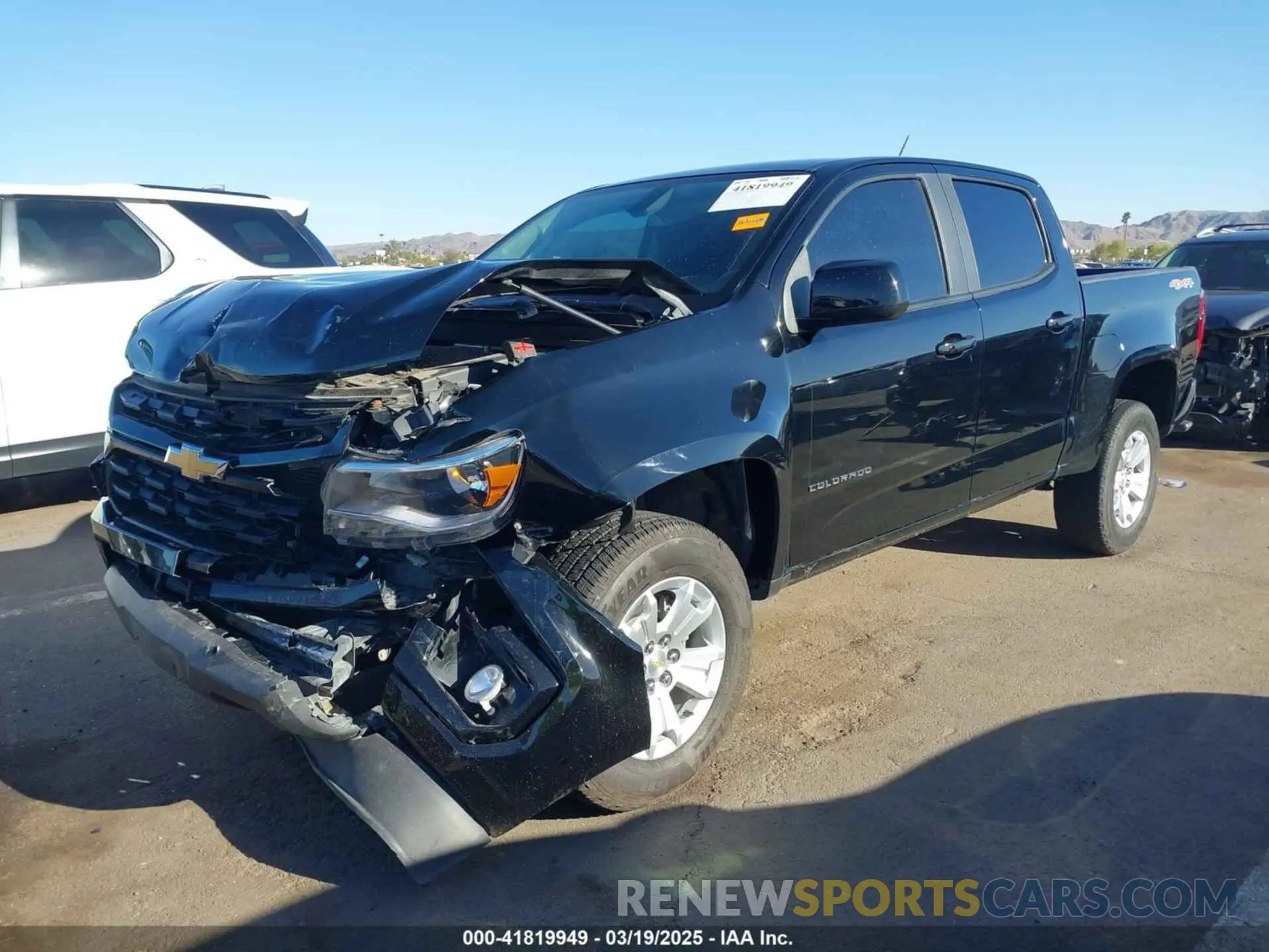 6 fotografías del automóvil dañado 1GCGTCEN9N1237468 CHEVROLET COLORADO 2022