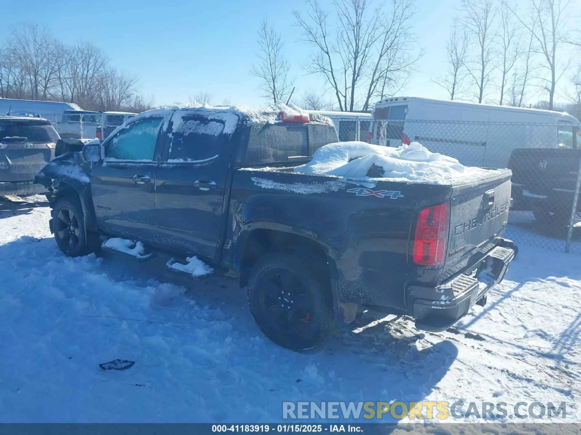 3 fotografías del automóvil dañado 1GCGTCENXN1123852 CHEVROLET COLORADO 2022