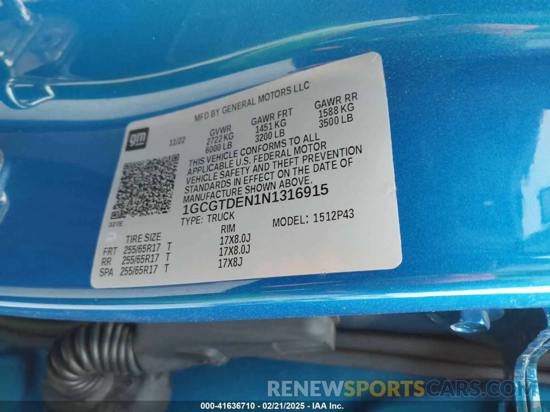 9 fotografías del automóvil dañado 1GCGTDEN1N1316915 CHEVROLET COLORADO 2022