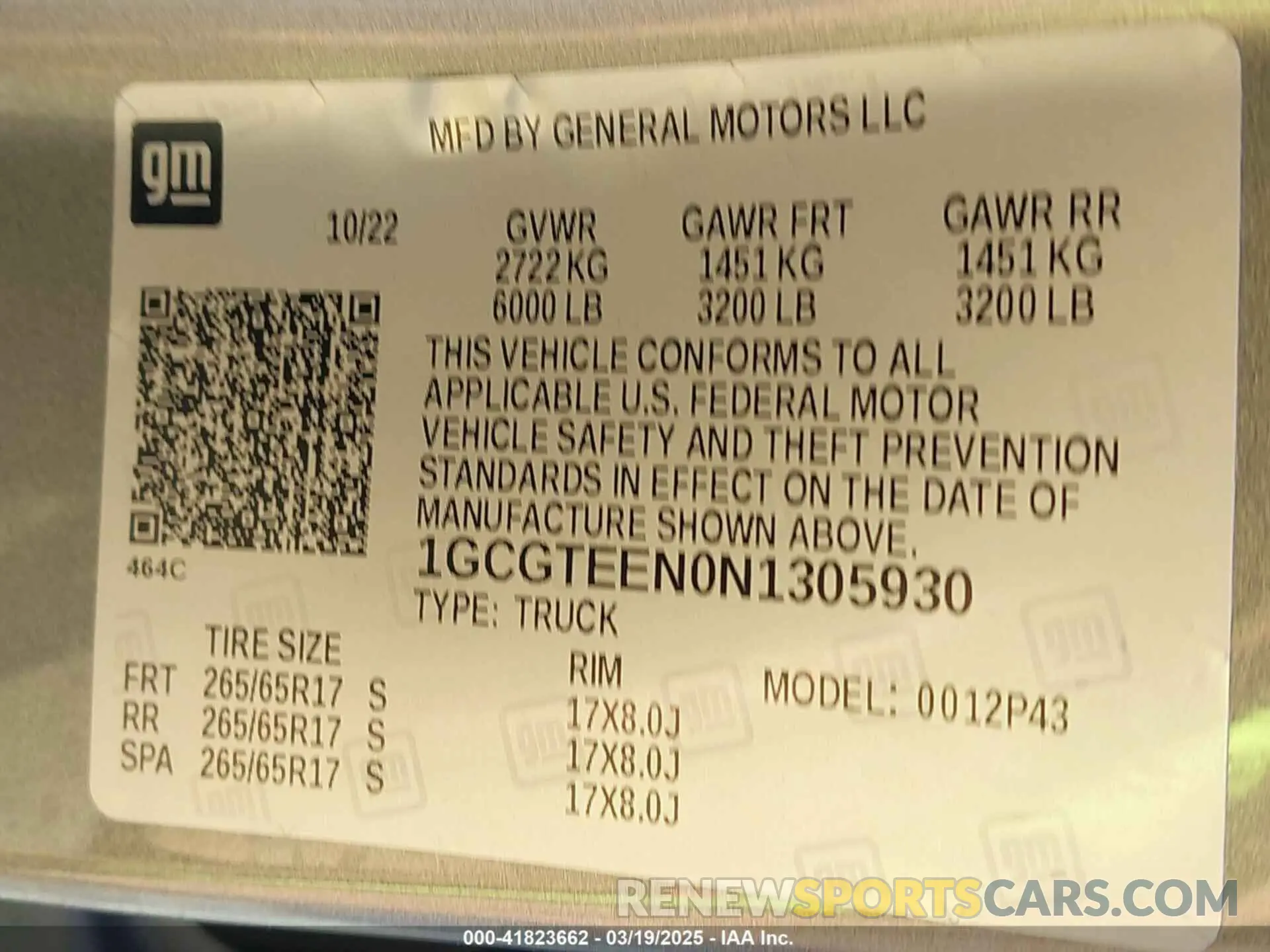 9 fotografías del automóvil dañado 1GCGTEEN0N1305930 CHEVROLET COLORADO 2022
