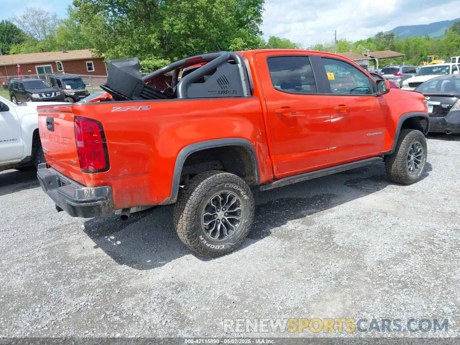 4 fotografías del automóvil dañado 1GCGTEEN1N1110502 CHEVROLET COLORADO 2022