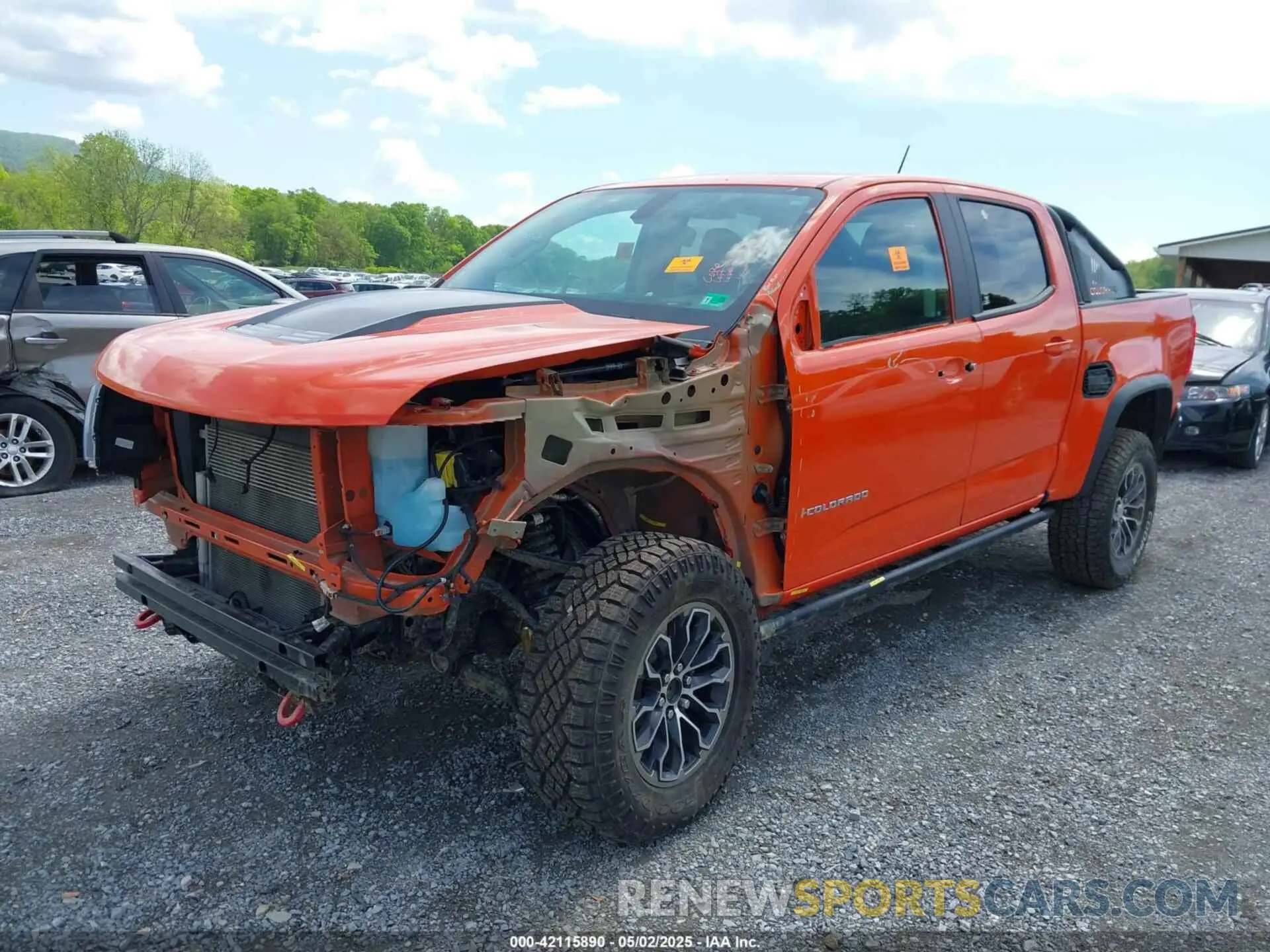 6 fotografías del automóvil dañado 1GCGTEEN1N1110502 CHEVROLET COLORADO 2022