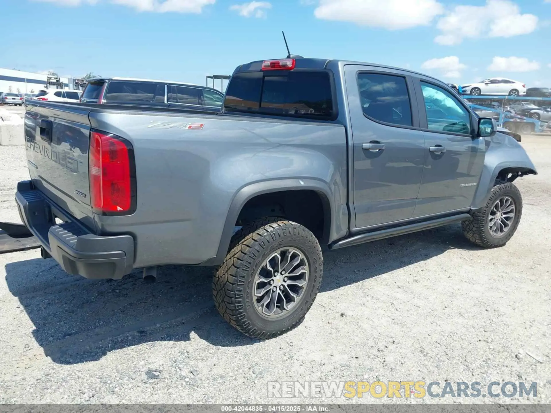 4 fotografías del automóvil dañado 1GCGTEEN7N1224682 CHEVROLET COLORADO 2022
