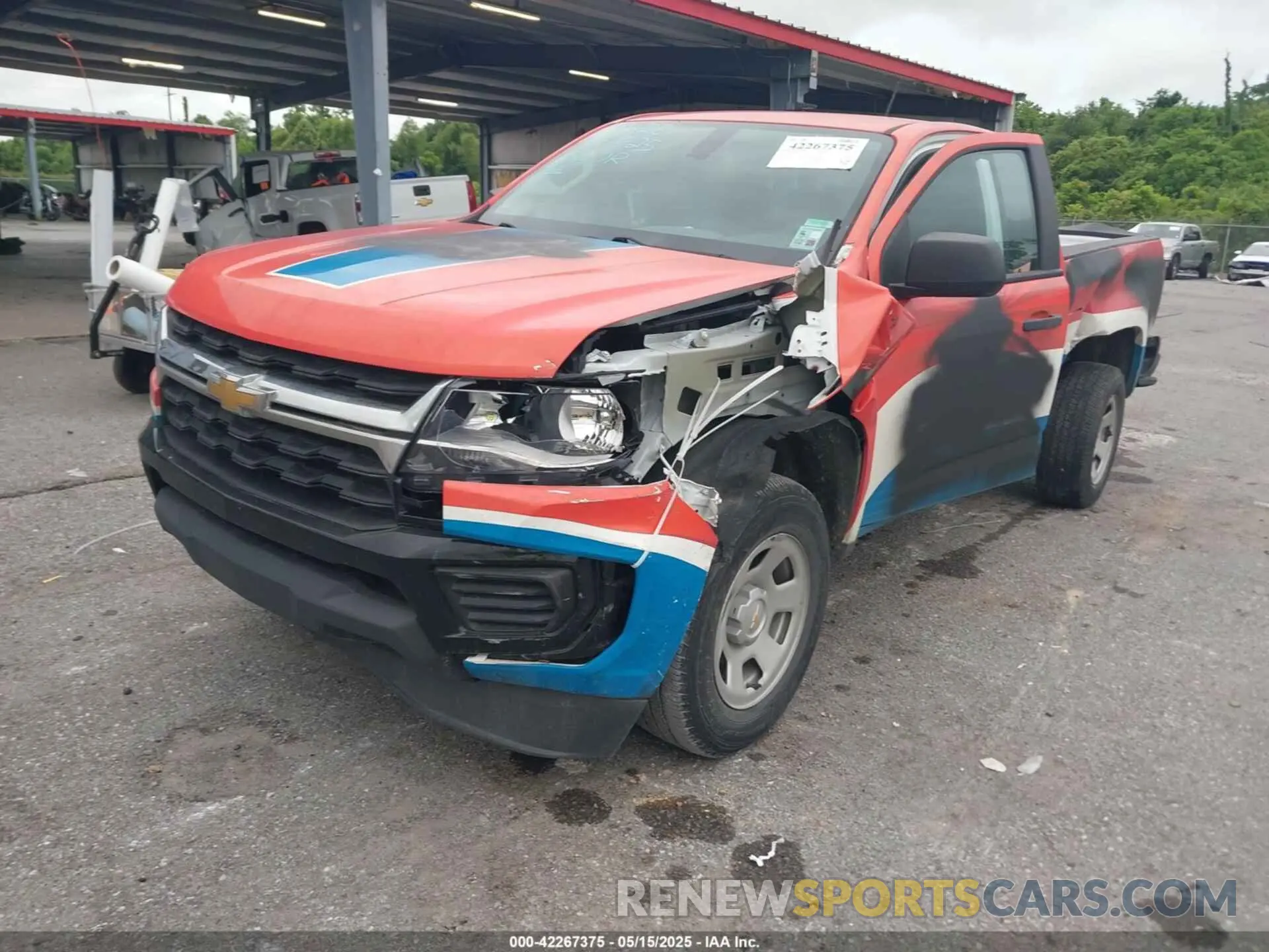 2 fotografías del automóvil dañado 1GCHSBEN9N1241134 CHEVROLET COLORADO 2022