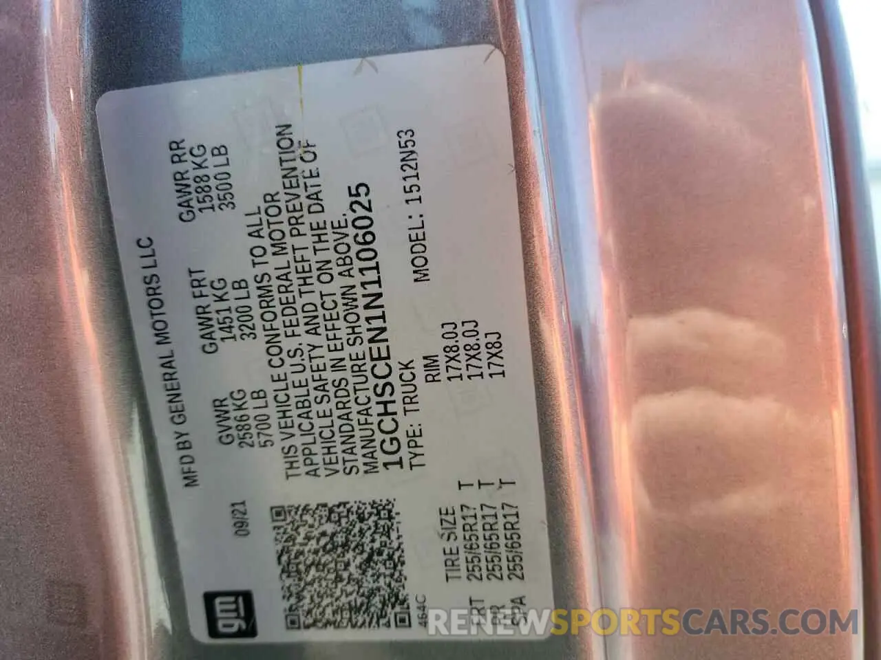 12 fotografías del automóvil dañado 1GCHSCEN1N1106025 CHEVROLET COLORADO 2022