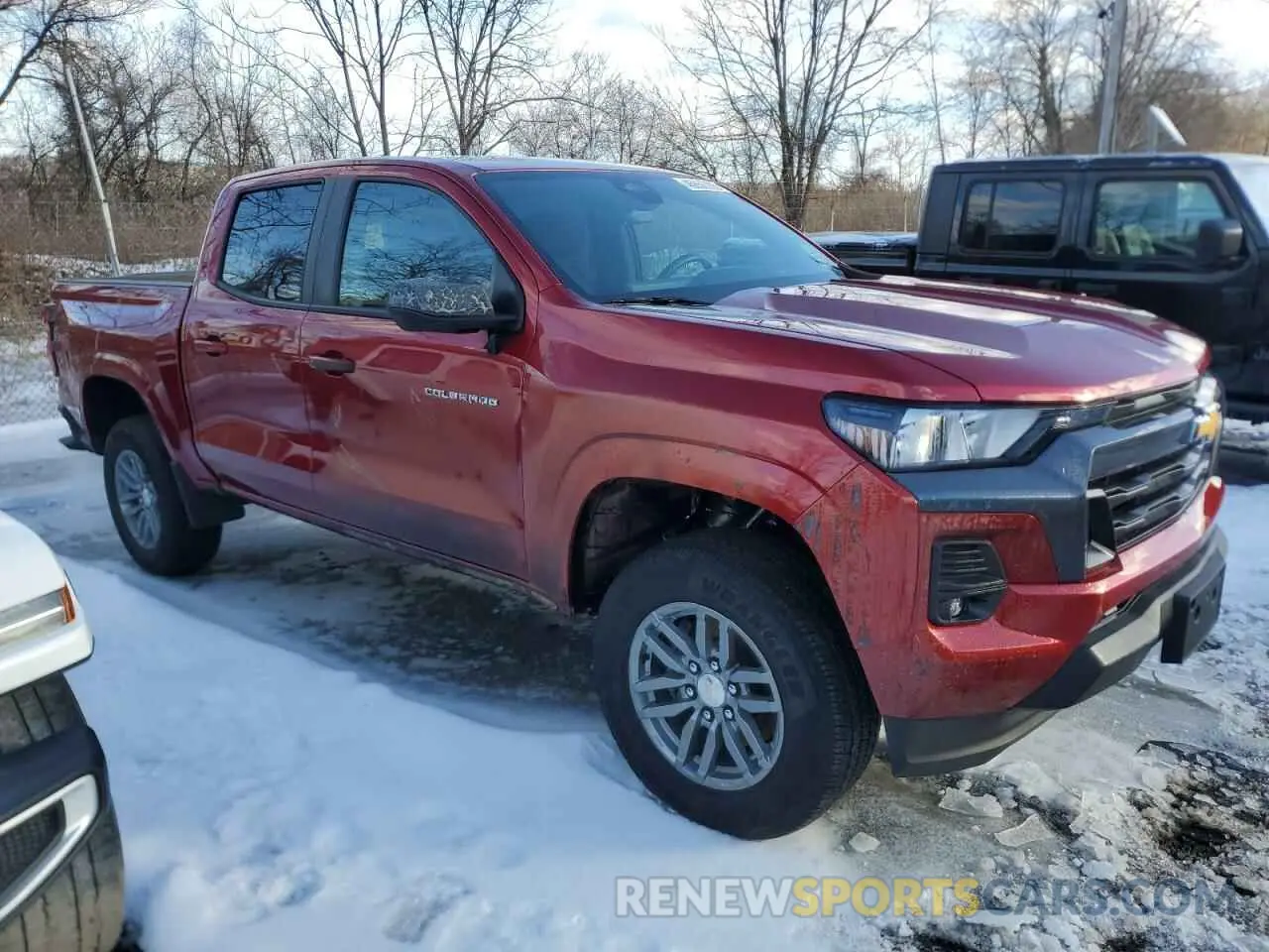 4 fotografías del automóvil dañado 1GCGTCEC8P1236801 CHEVROLET COLORADO 2023