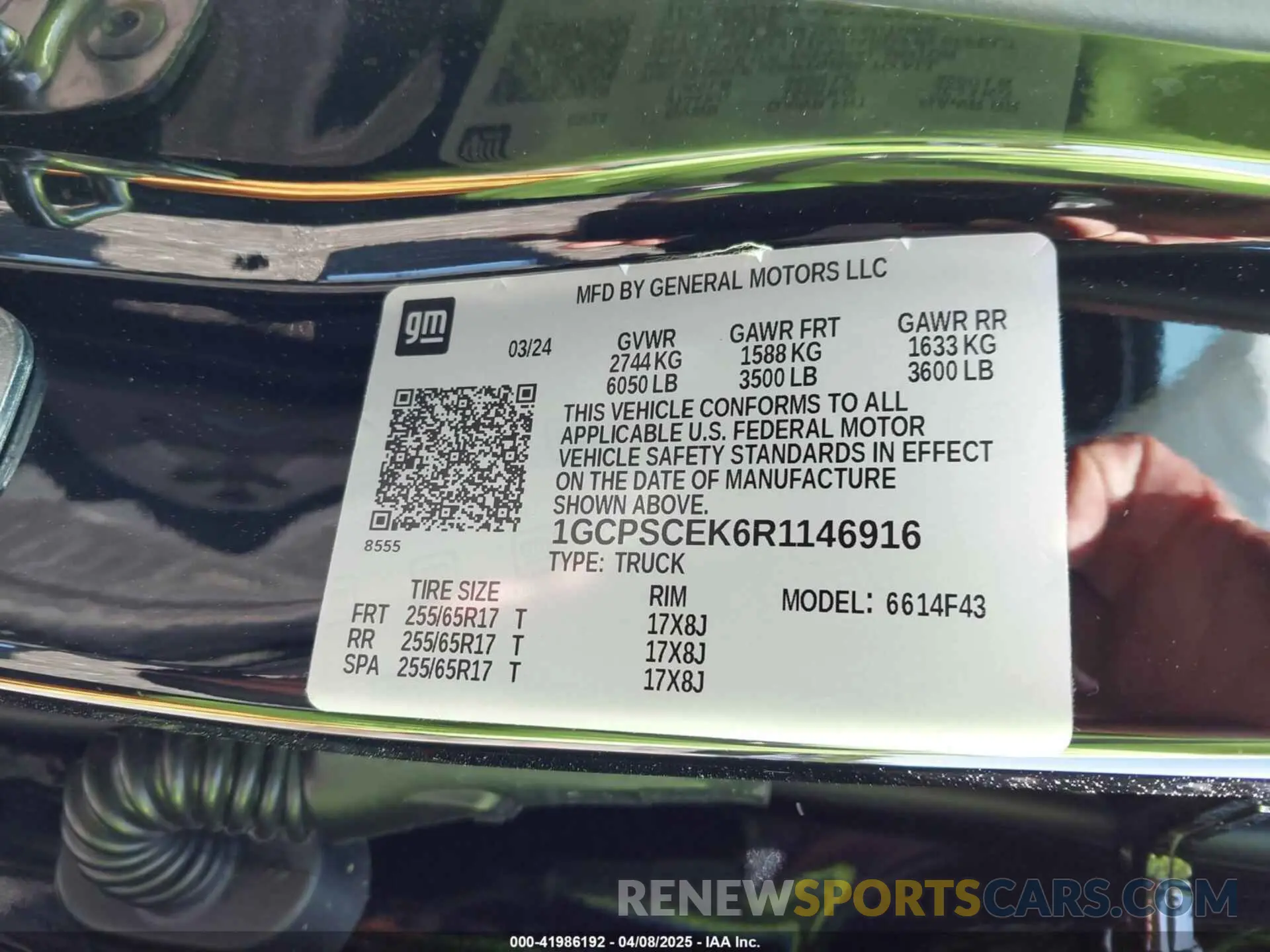 9 fotografías del automóvil dañado 1GCPSCEK6R1146916 CHEVROLET COLORADO 2024