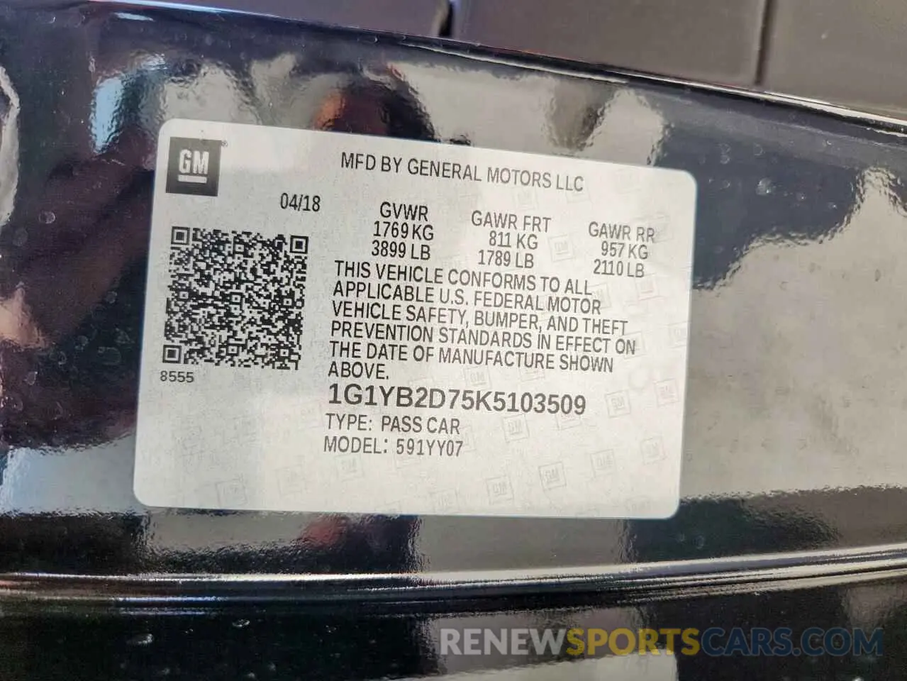 12 fotografías del automóvil dañado 1G1YB2D75K5103509 CHEVROLET CORVETTE 2019