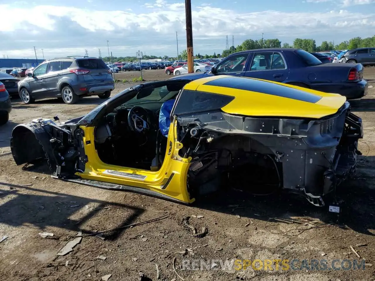 2 fotografías del automóvil dañado 1G1YU2D64K5601962 CHEVROLET CORVETTE 2019