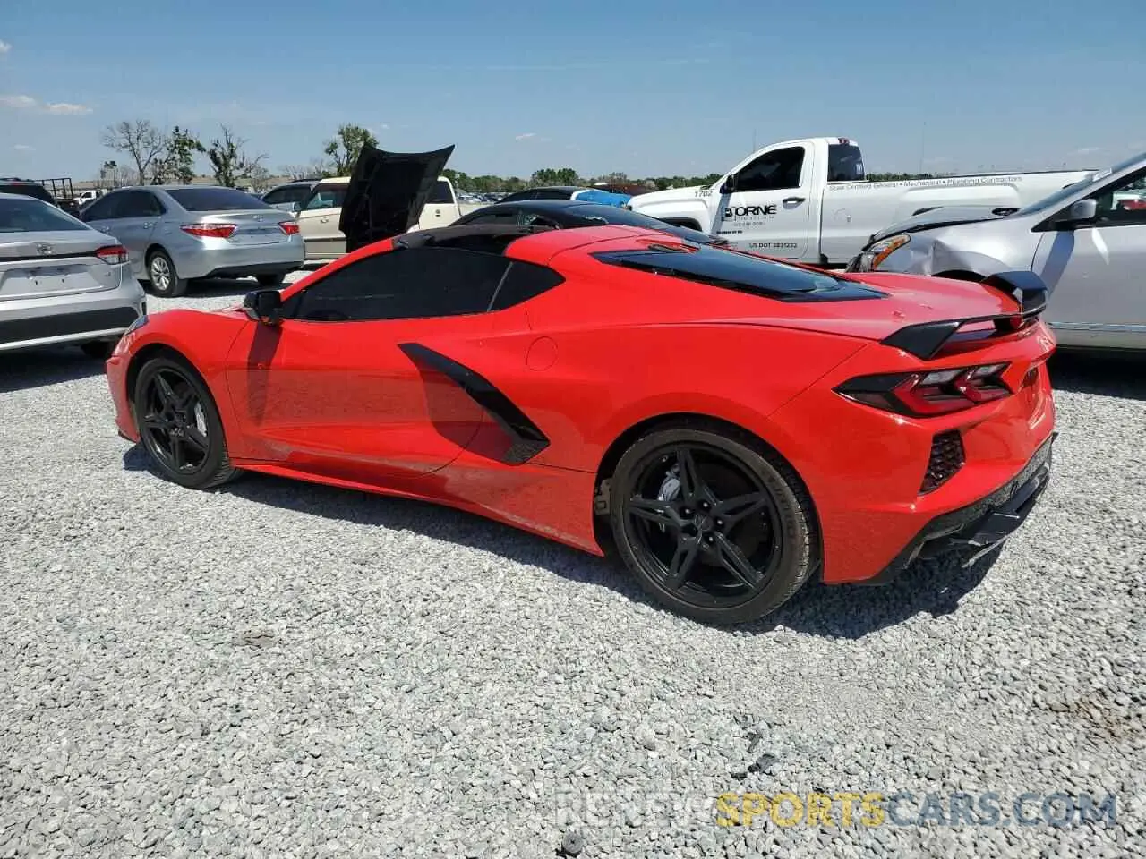 2 fotografías del automóvil dañado 1G1Y82D43L5101442 CHEVROLET CORVETTE 2020