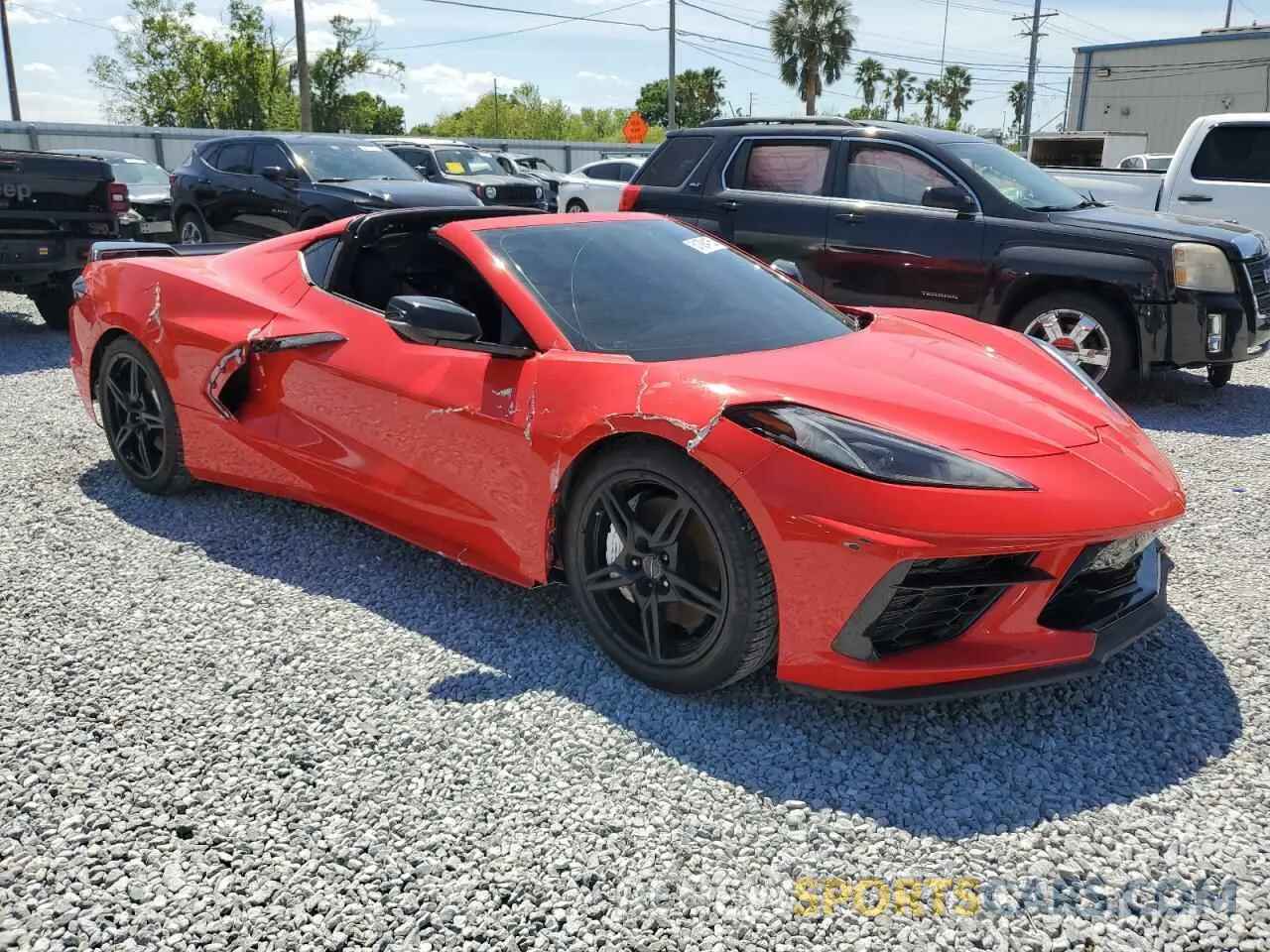 4 fotografías del automóvil dañado 1G1Y82D43L5101442 CHEVROLET CORVETTE 2020