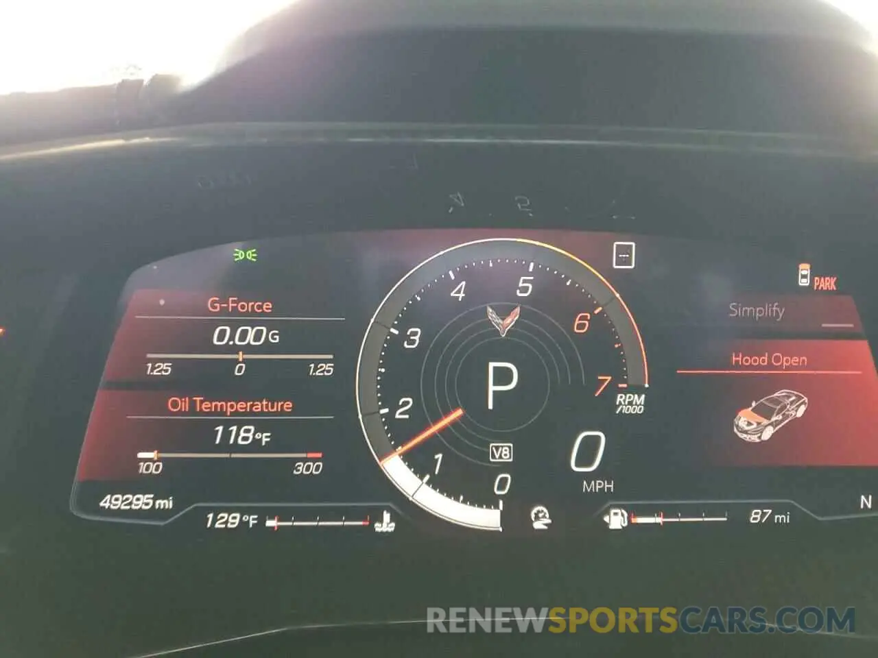 9 fotografías del automóvil dañado 1G1Y82D45L5104956 CHEVROLET CORVETTE 2020