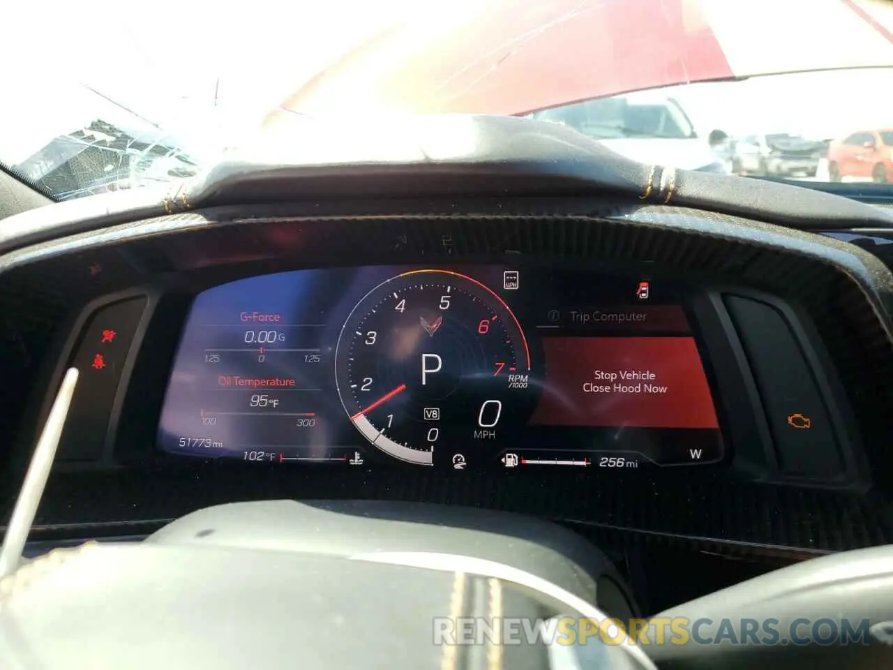 9 fotografías del automóvil dañado 1G1YC3D43M5103097 CHEVROLET CORVETTE 2021