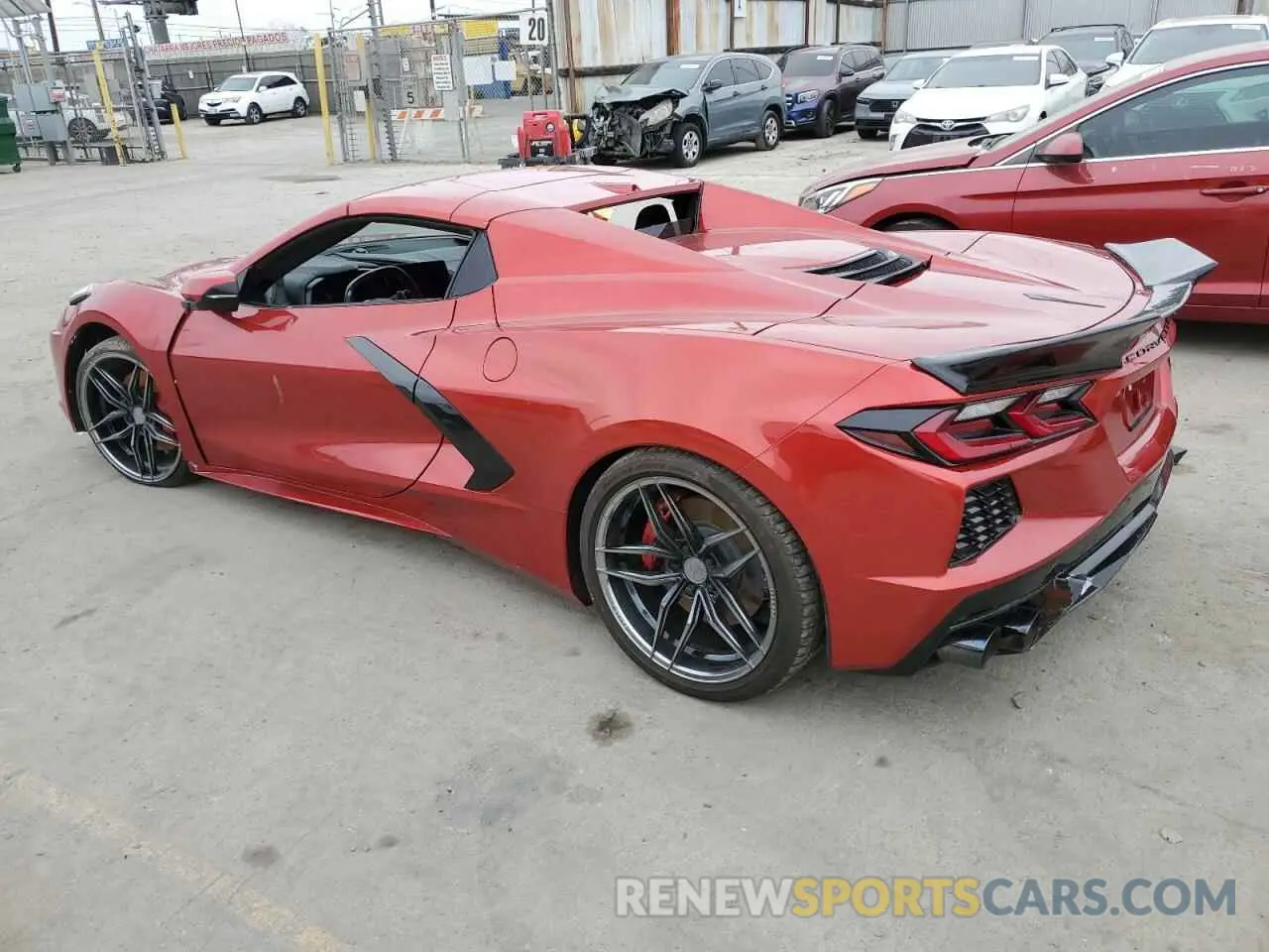 2 fotografías del automóvil dañado 1G1YC3D47N5114329 CHEVROLET CORVETTE 2022