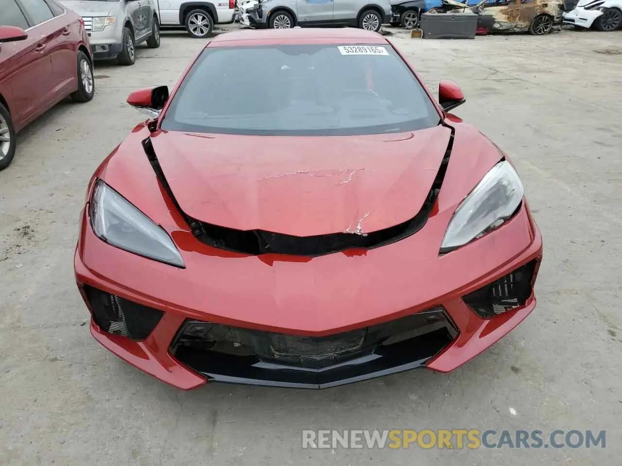 5 fotografías del automóvil dañado 1G1YC3D47N5114329 CHEVROLET CORVETTE 2022