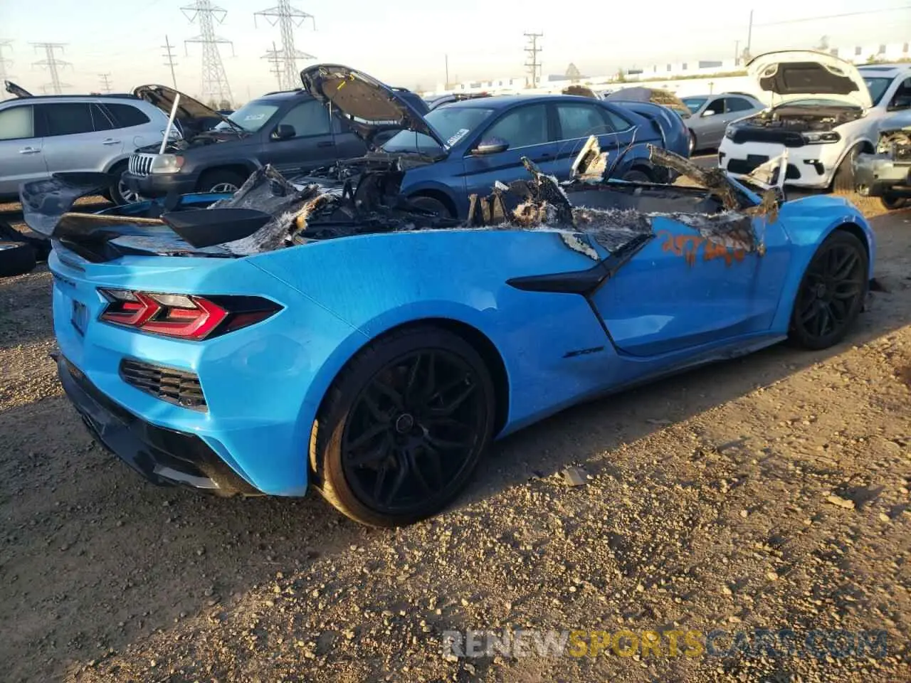 3 fotografías del automóvil dañado 1G1YF2D39R5608710 CHEVROLET CORVETTE 2024