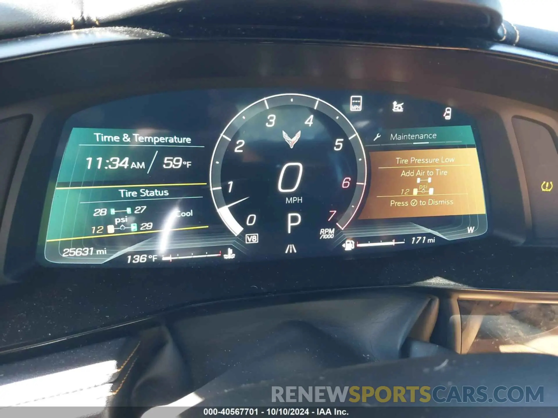 7 fotografías del automóvil dañado 1G1YB2D43P5112903 CHEVROLET CORVETTE STINGRAY 2023