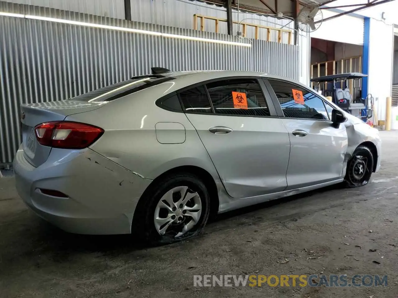 3 fotografías del automóvil dañado 1G1BC5SM0K7122521 CHEVROLET CRUZE 2019