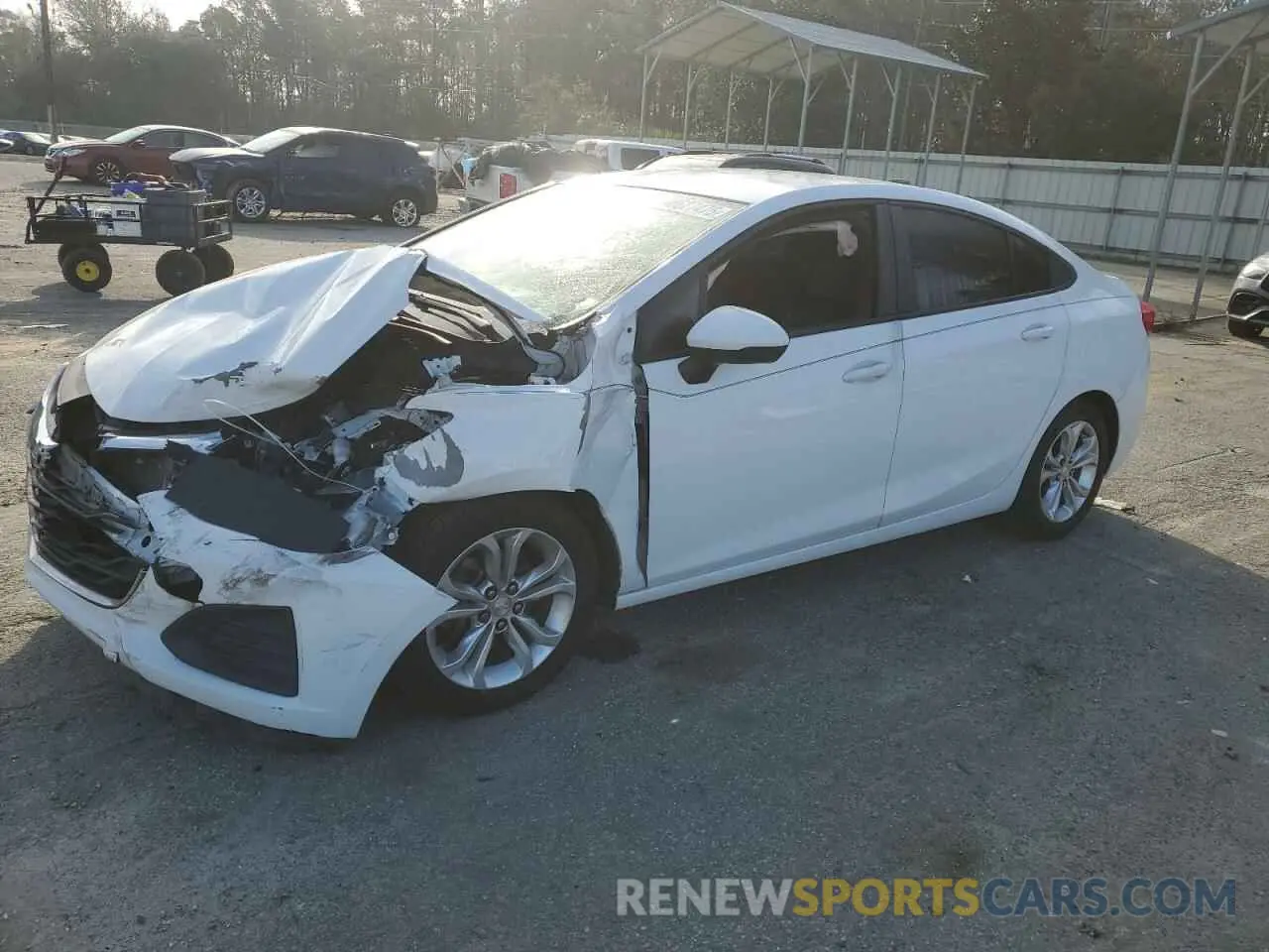 1 fotografías del automóvil dañado 1G1BC5SM0K7153235 CHEVROLET CRUZE 2019