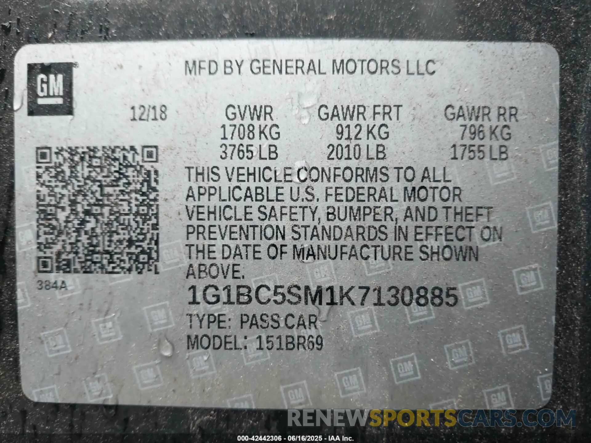 9 fotografías del automóvil dañado 1G1BC5SM1K7130885 CHEVROLET CRUZE 2019