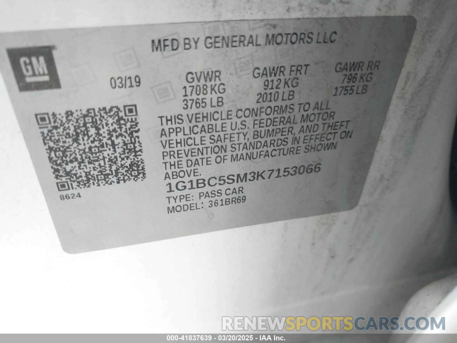 9 fotografías del automóvil dañado 1G1BC5SM3K7153066 CHEVROLET CRUZE 2019