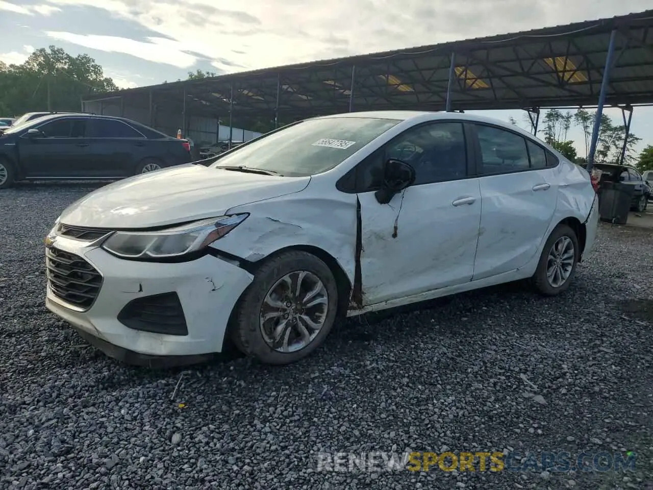 1 fotografías del automóvil dañado 1G1BC5SM7K7125609 CHEVROLET CRUZE 2019