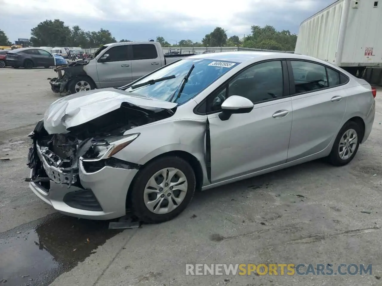 1 fotografías del automóvil dañado 1G1BC5SM9K7109928 CHEVROLET CRUZE 2019