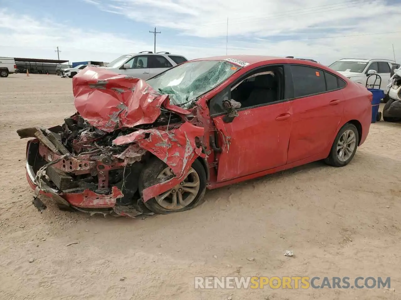 1 fotografías del automóvil dañado 1G1BC5SM9K7126633 CHEVROLET CRUZE 2019