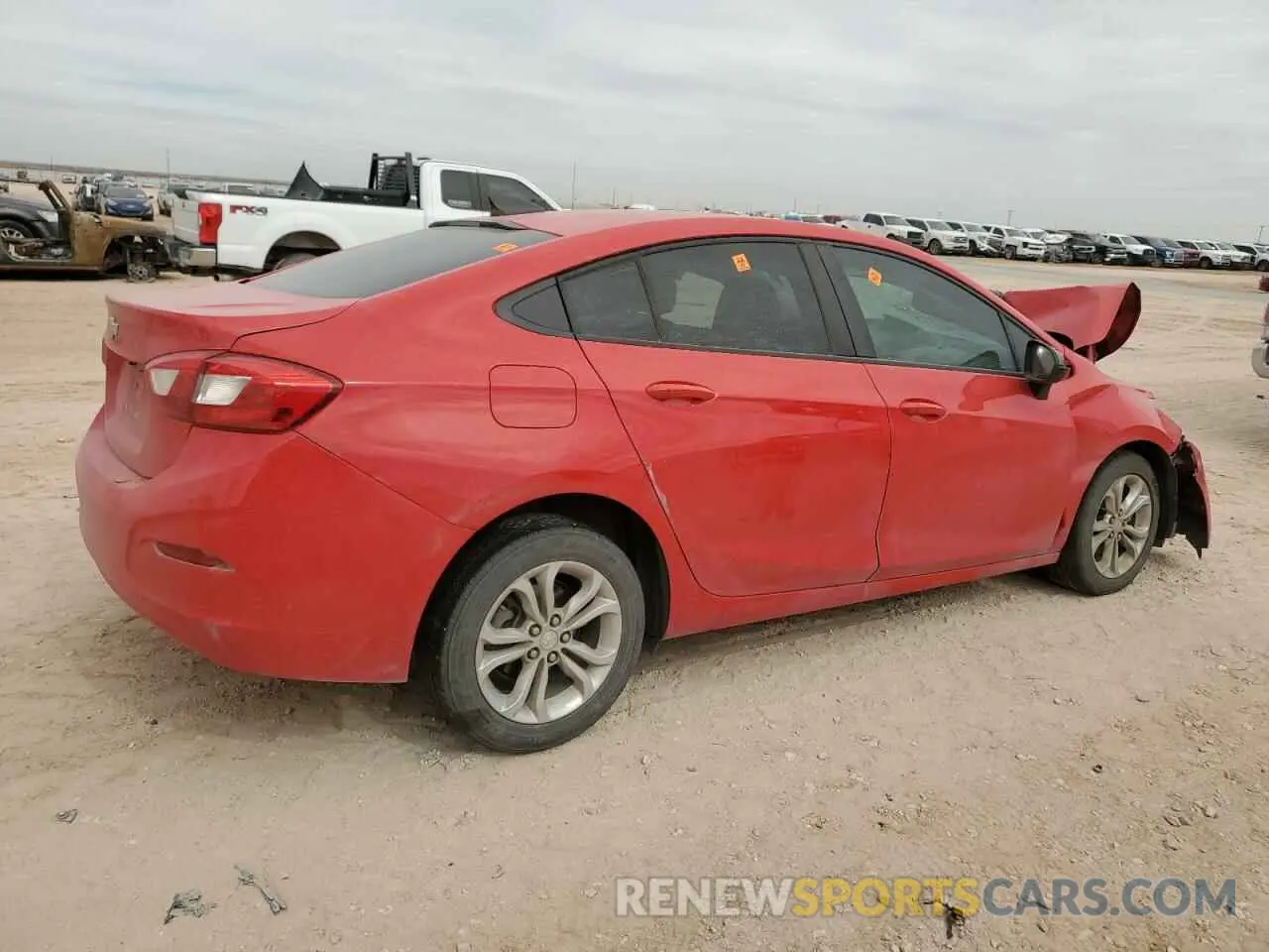 3 fotografías del automóvil dañado 1G1BC5SM9K7126633 CHEVROLET CRUZE 2019