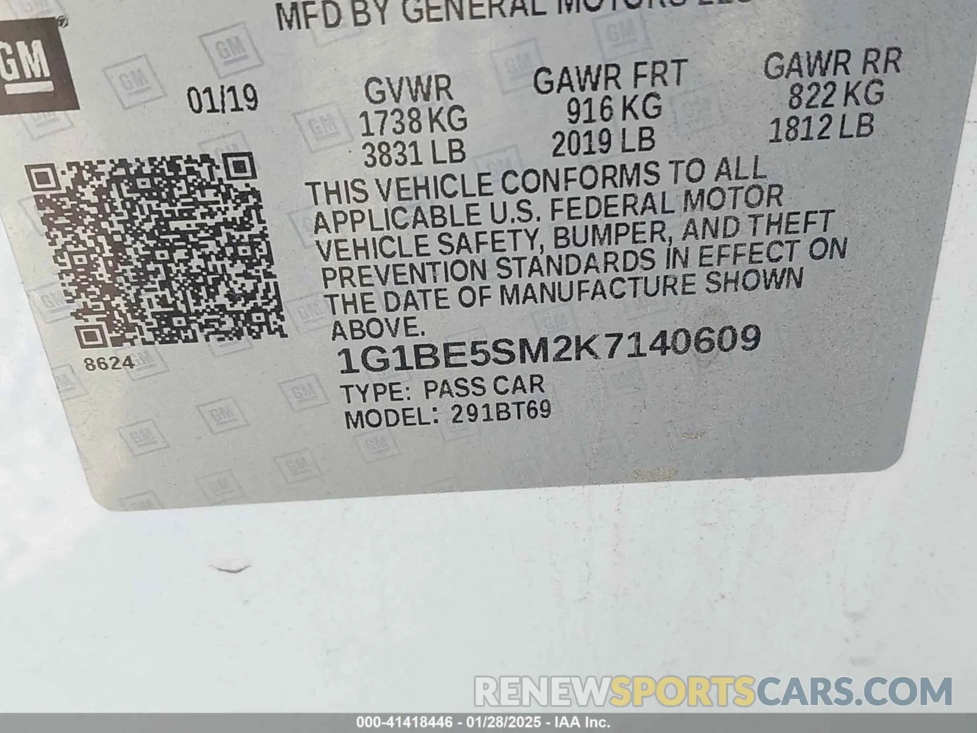 9 fotografías del automóvil dañado 1G1BE5SM2K7140609 CHEVROLET CRUZE 2019