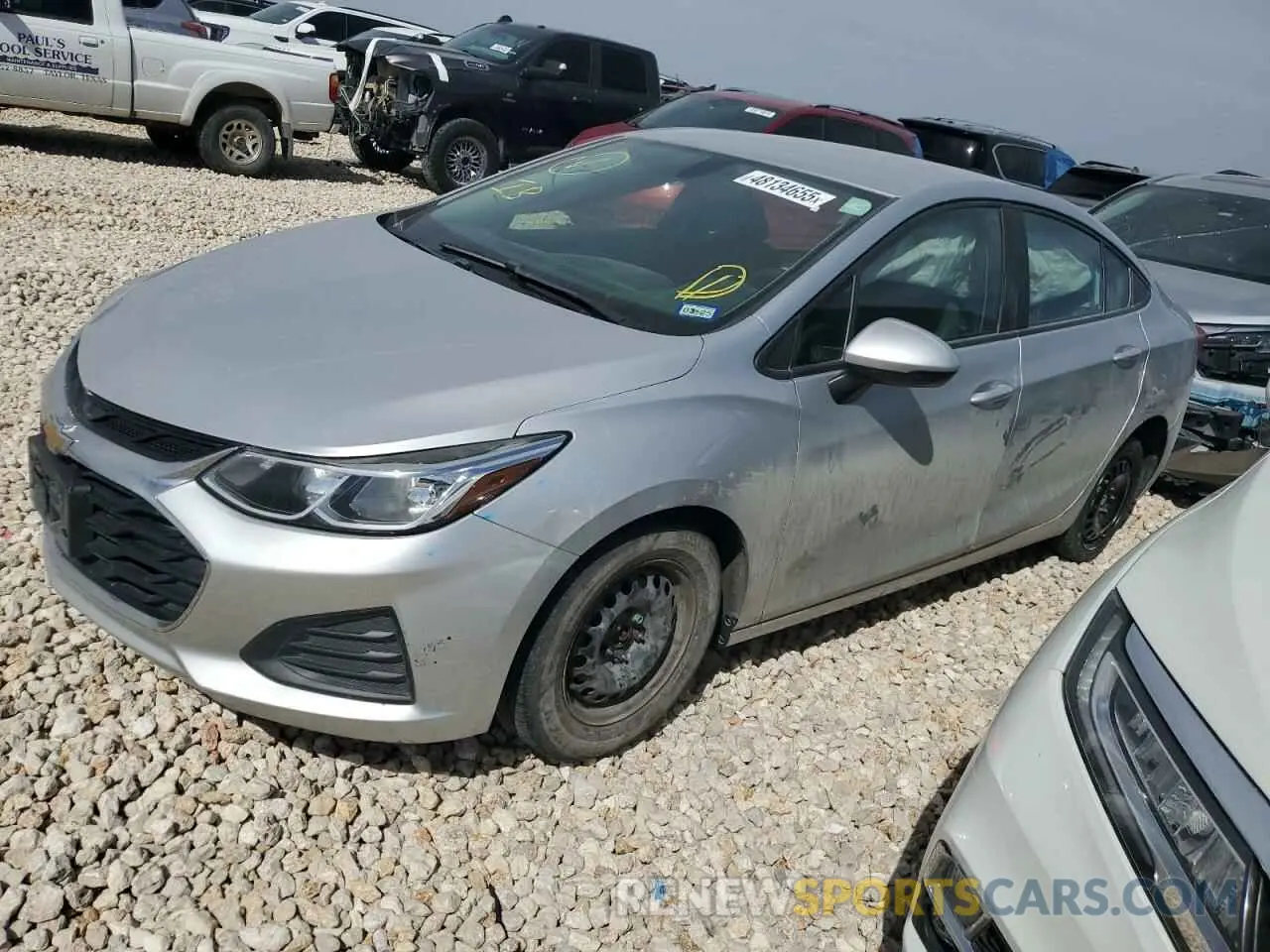 1 fotografías del automóvil dañado 1G1BJ5SM3K7105248 CHEVROLET CRUZE 2019