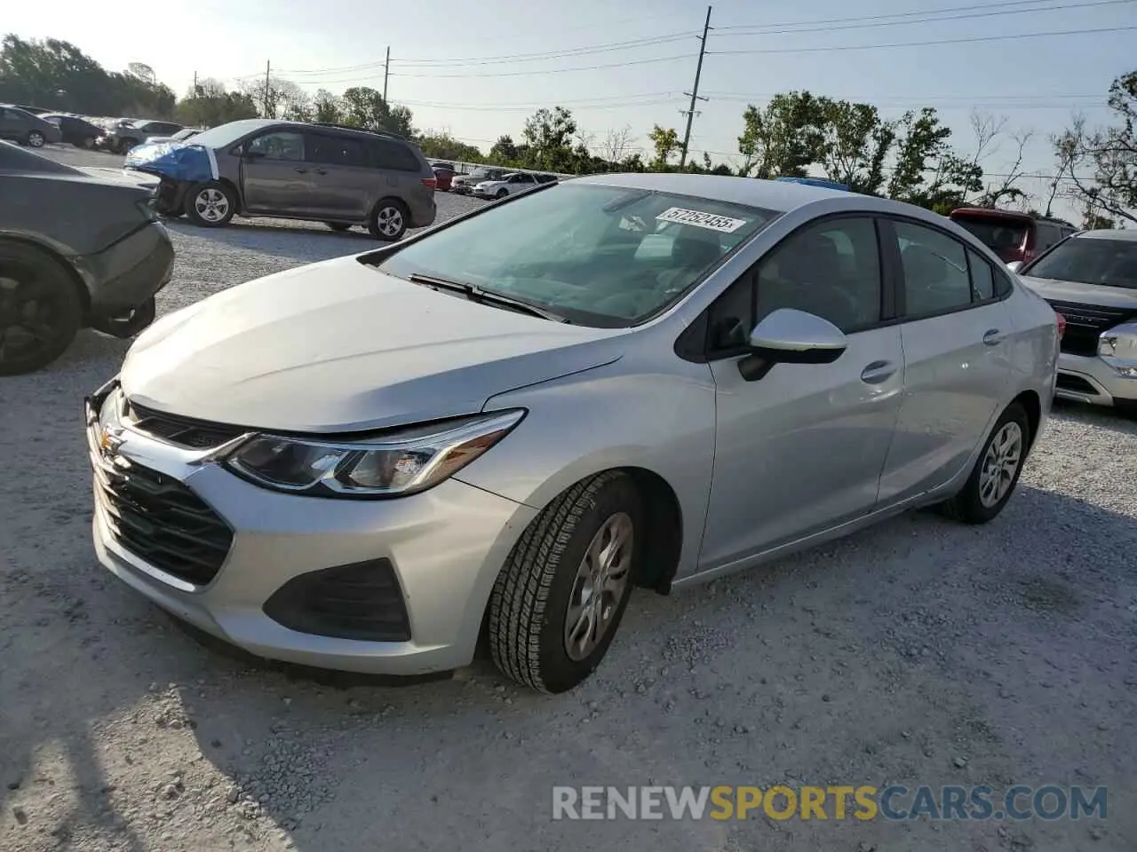 1 fotografías del automóvil dañado 1G1BJ5SM8K7104645 CHEVROLET CRUZE 2019