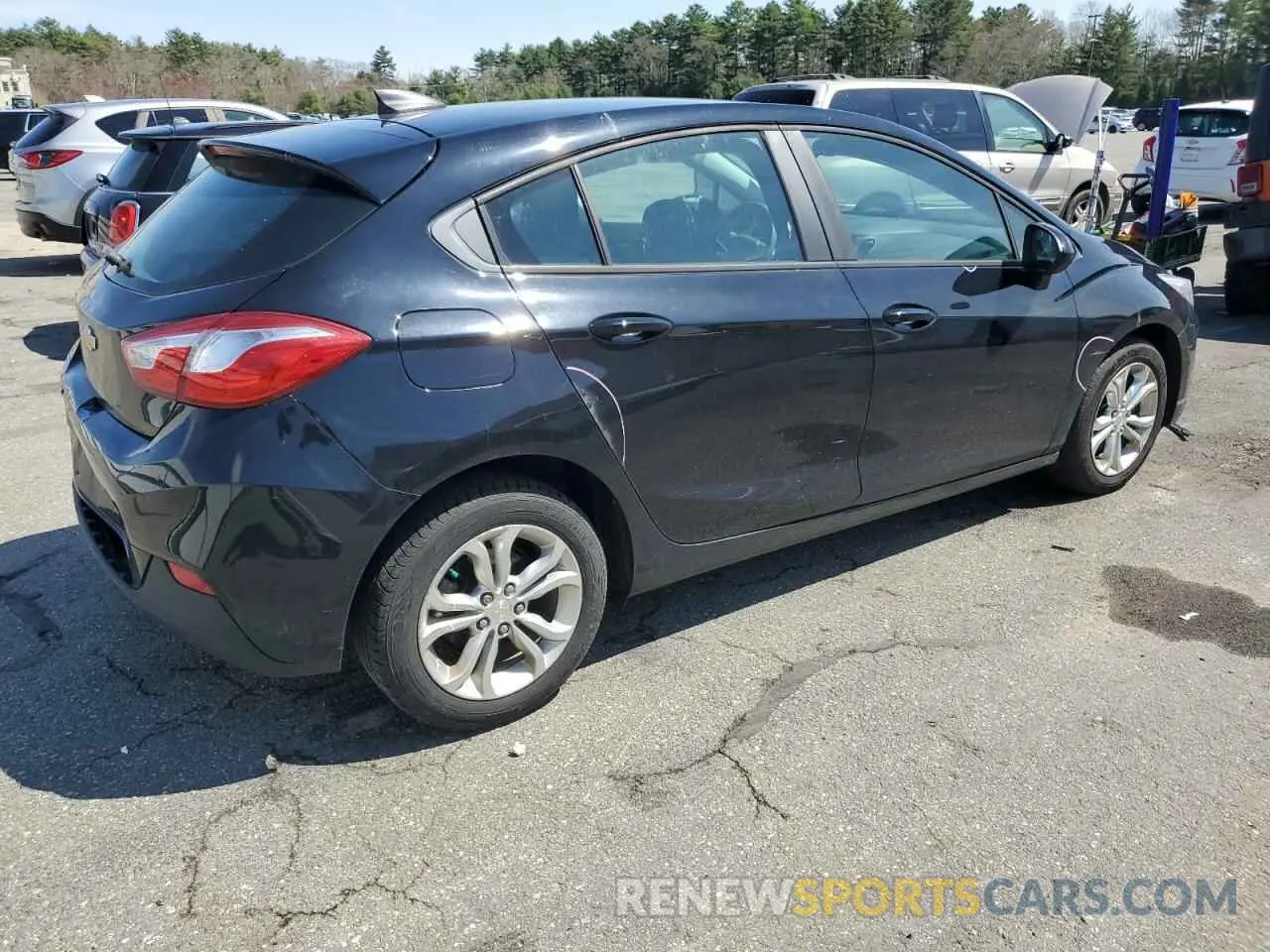3 fotografías del automóvil dañado 3G1BC6SM2KS569164 CHEVROLET CRUZE 2019