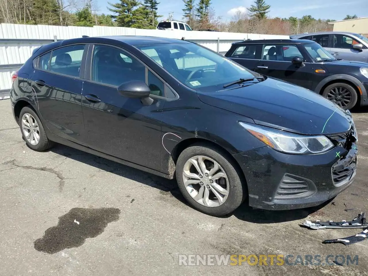 4 fotografías del automóvil dañado 3G1BC6SM2KS569164 CHEVROLET CRUZE 2019