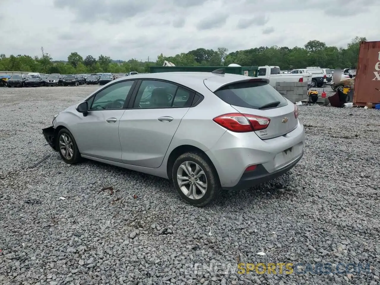 2 fotografías del automóvil dañado 3G1BC6SMXKS533058 CHEVROLET CRUZE 2019
