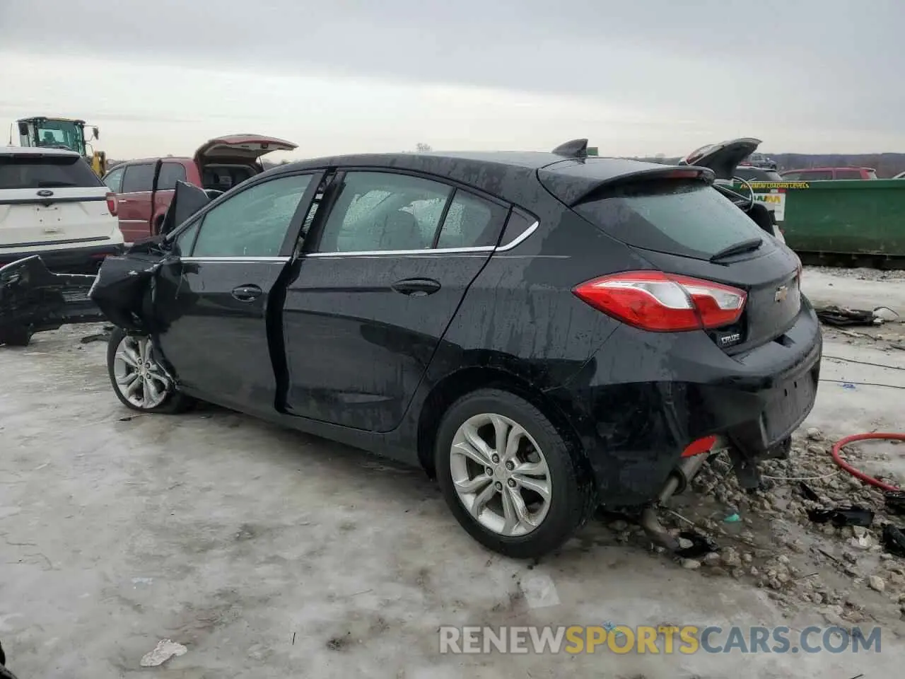 2 fotografías del automóvil dañado 3G1BE6SM0KS600356 CHEVROLET CRUZE 2019