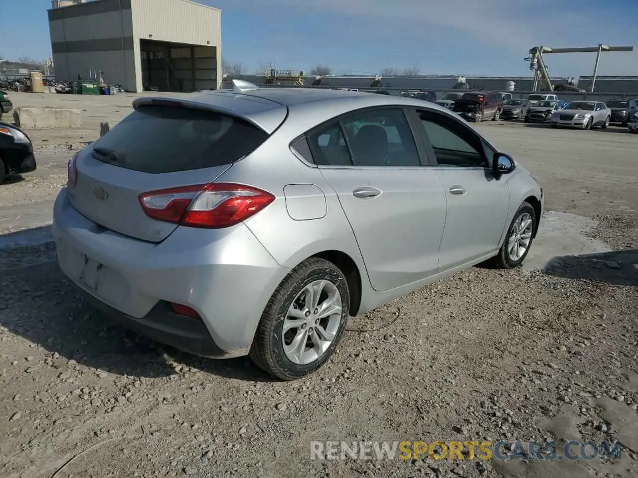 3 fotografías del automóvil dañado 3G1BE6SM2KS545215 CHEVROLET CRUZE 2019