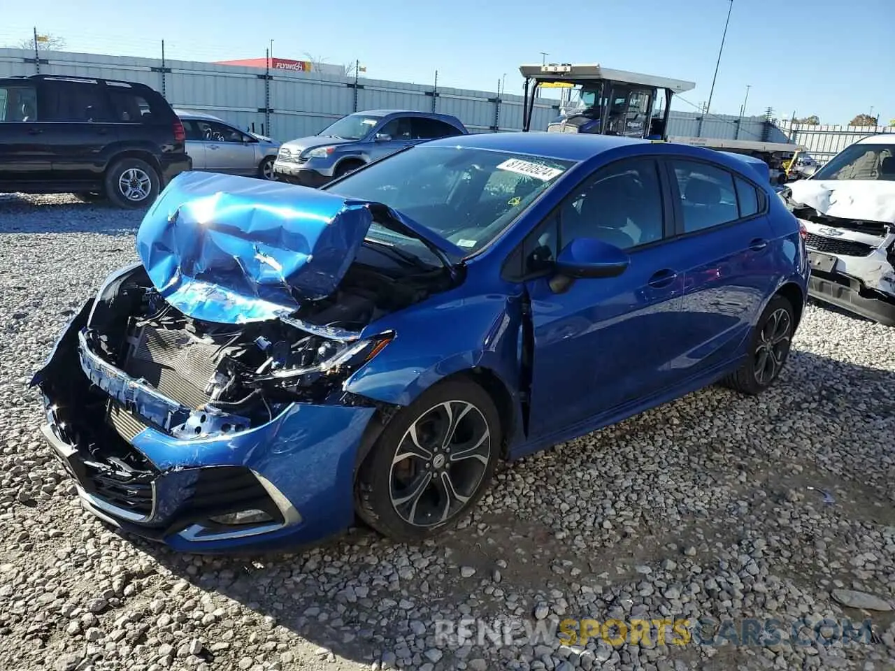 1 fotografías del automóvil dañado 3G1BE6SM2KS589022 CHEVROLET CRUZE 2019