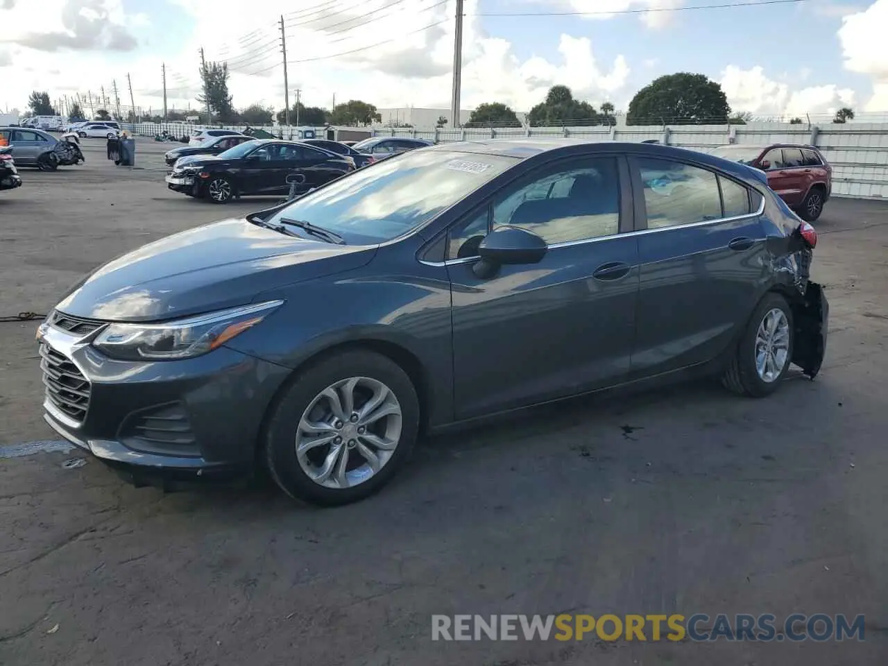 1 fotografías del automóvil dañado 3G1BE6SM3KS540881 CHEVROLET CRUZE 2019